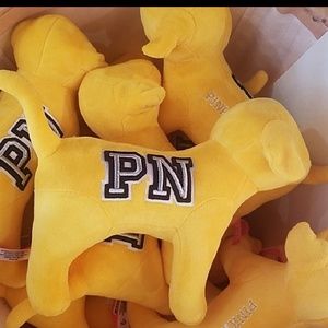 NEW Large Pink nation Yellow dog plush
